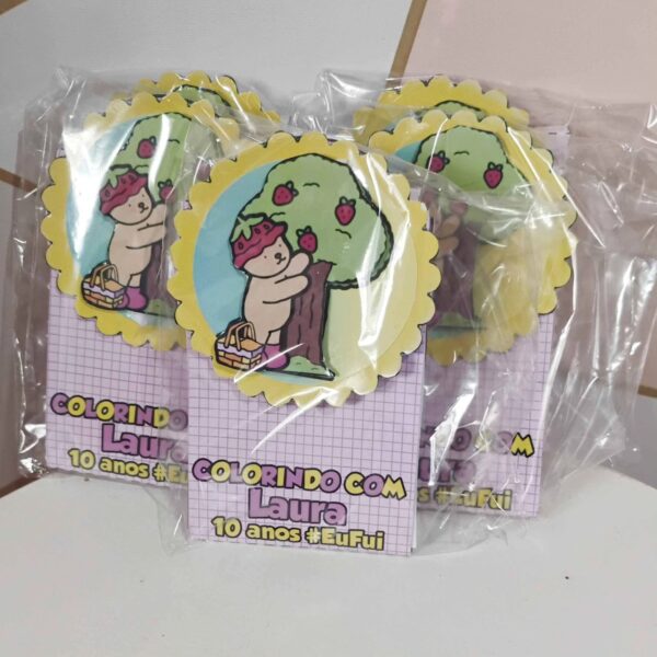 Bloquinho de Colorir Personalizado com Giz – Lembrancinha Infantil