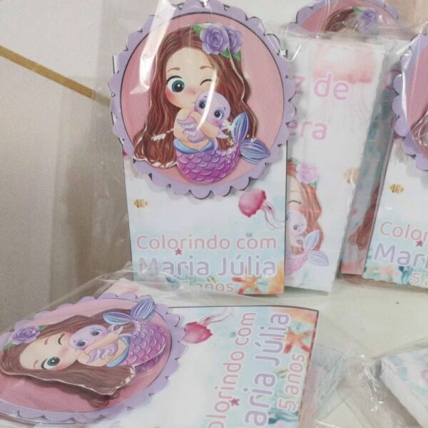 Bloquinho de Colorir Personalizado com Giz – Lembrancinha Infantil