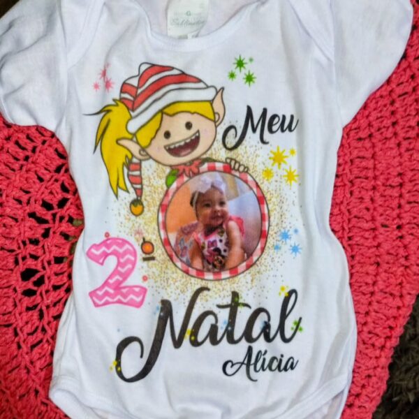 Body Infantil Branco Personalizado – Tamanhos P, M, G e GG