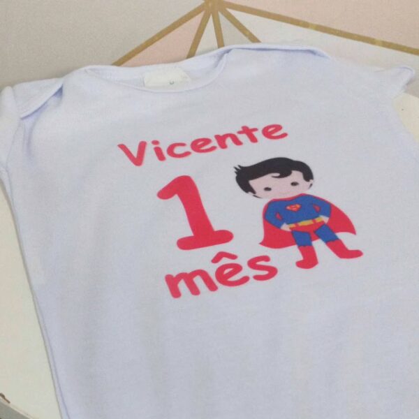 Body Infantil Branco Personalizado – Tamanhos P, M, G e GG