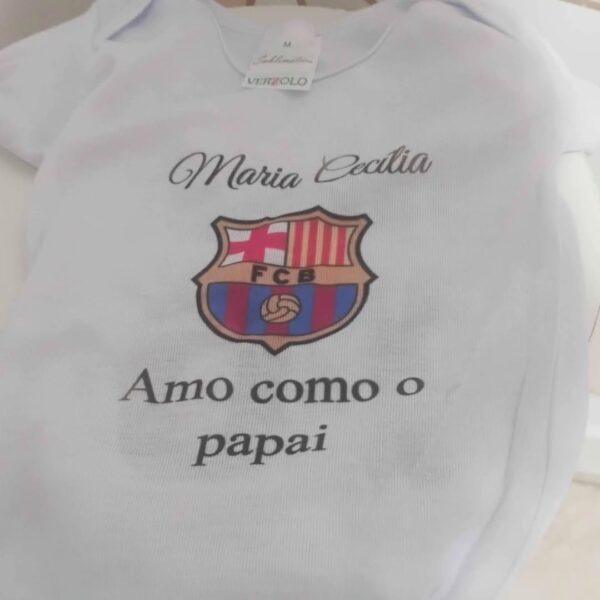 Body Infantil Branco Personalizado – Tamanhos P, M, G e GG